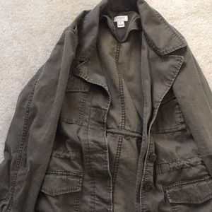 J Crew Olive Green Utility Jacket